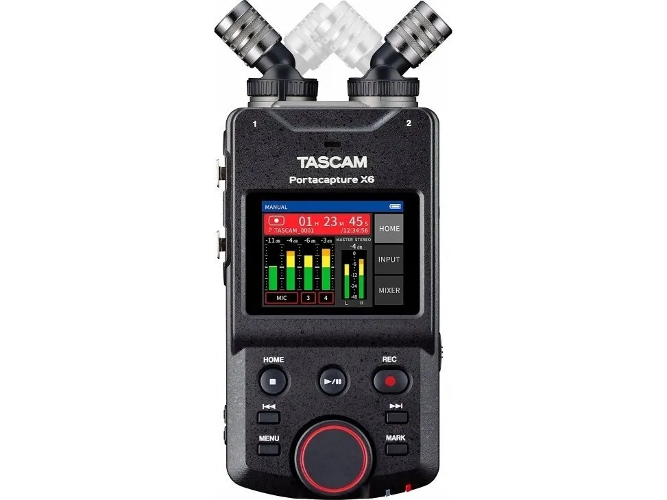 Tascam Portacapture X6 - bærbar, højopløsende flersporsoptager med høj opløsning