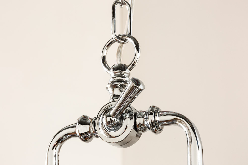 Industrial Hängelampe INDUSTRIAL 45cm silber Chrom Designklassiker