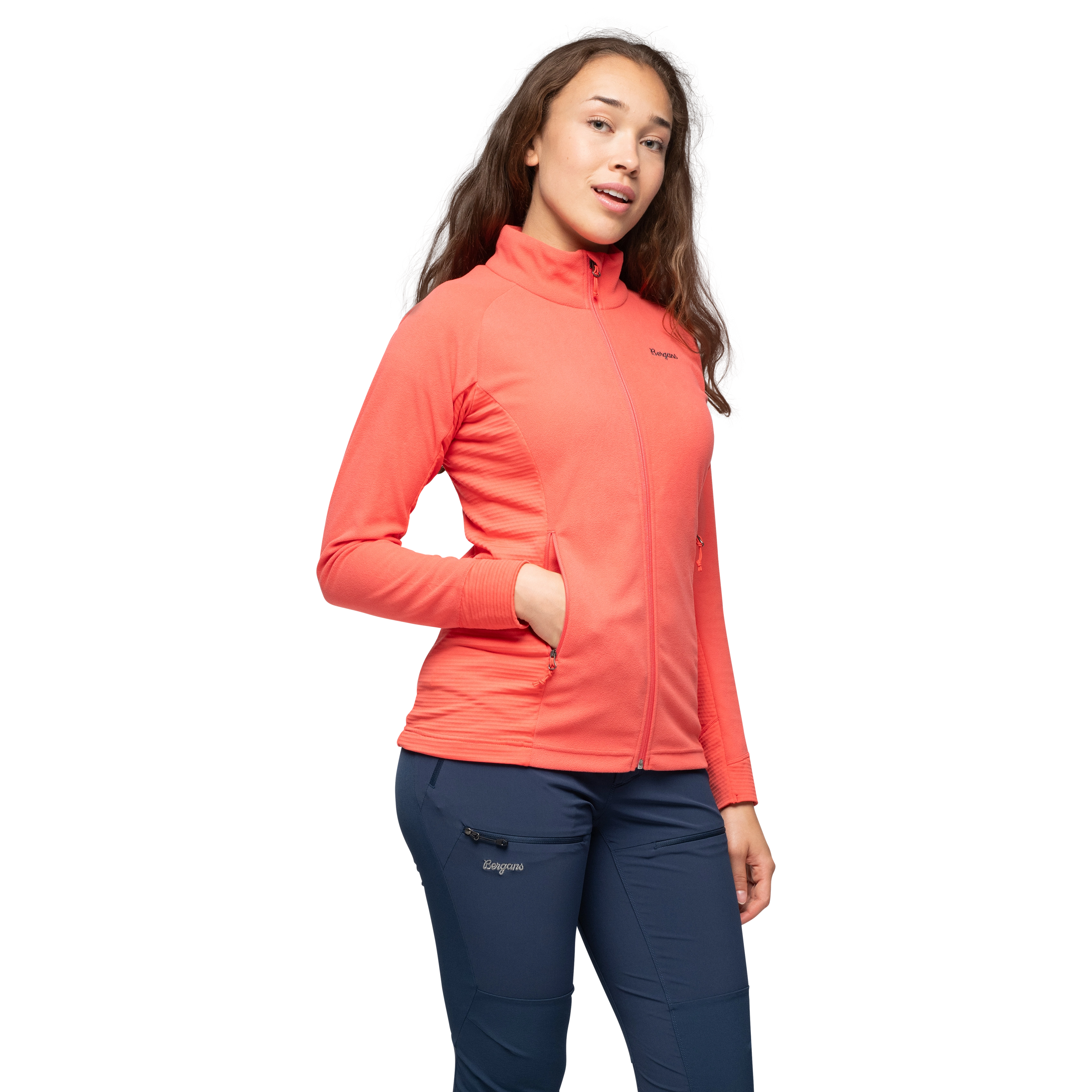 Rabot Fleece Midlayer Jacket Women Peachy Red