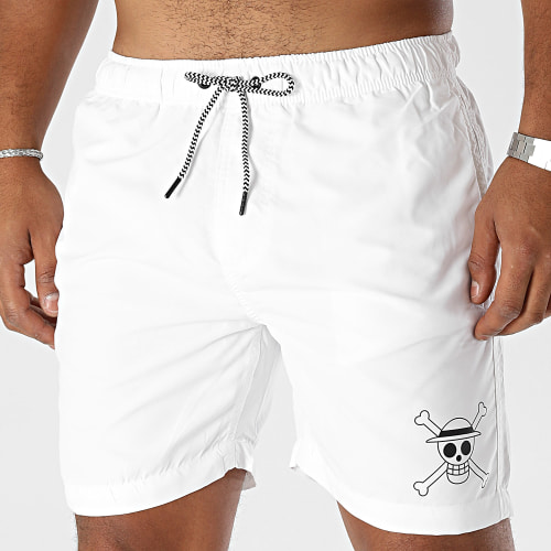 Short De Bain Logo Blanc