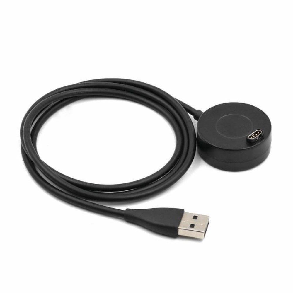 (1m) Garmin Forerunner USB A Ladekabel Ladegerät Runde Clip Dockingstation - Schwarz