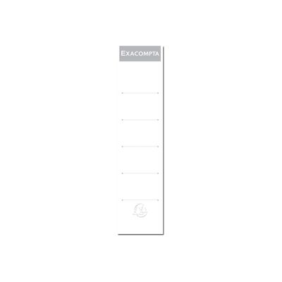 Exacompta - 10 Étiquettes classeur à levier - 50 mm - blanc