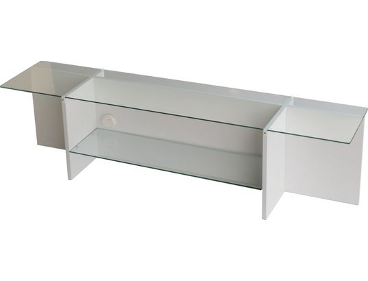CONCEPT1 - Meuble TV Escape tv blanc 158 x 35 x h40 cm