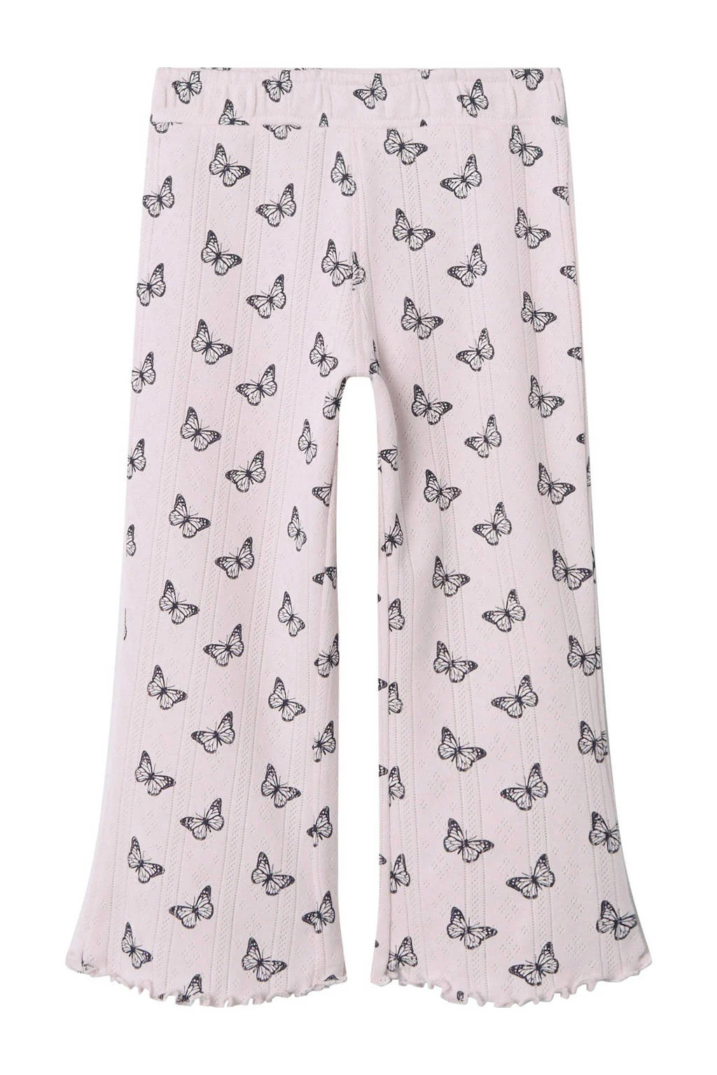 NAME IT wide leg casual broek lichtroze