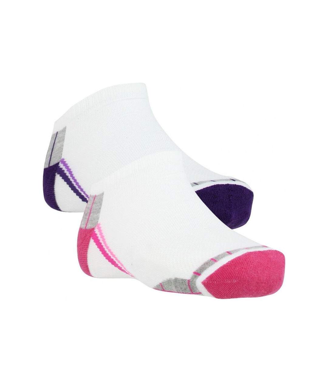 DIM Lot de 2 paires de Socquettes Femme Microfibre SNEAK XTEMP Blanc