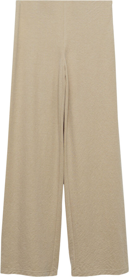 MANGO Flowy straight-fit trousers Light beige