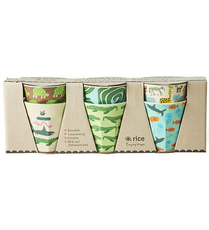 Rice Becher - Melamin - 6 st. - 160 ml - Minze/Wildlife