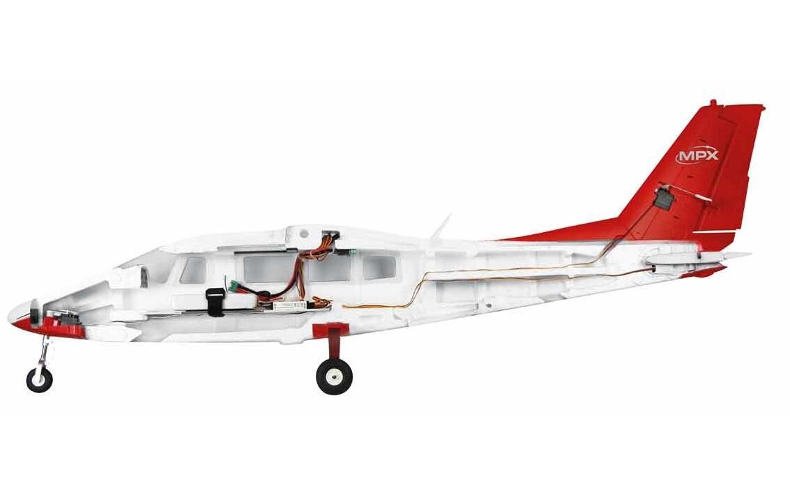 Motorflugzeug Partenavia P68 1400 mm RR<br>2-Motoriges Flugzeug mit Brushless Motoren & Servos