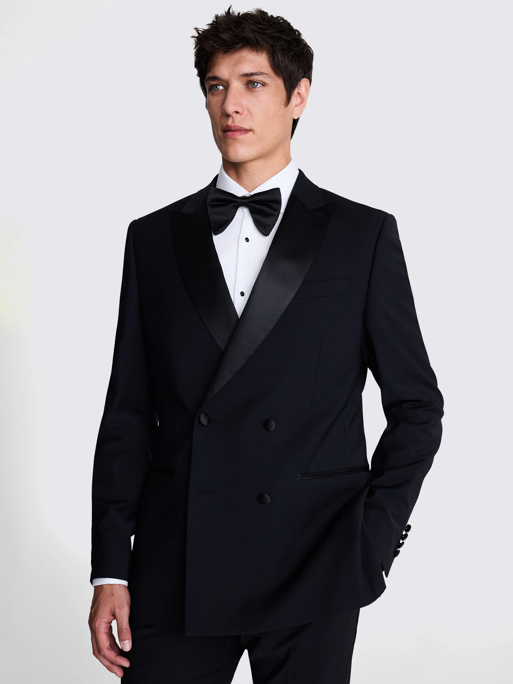 MOSS Tailored Fit Double Breasted Tuxedo Jacket