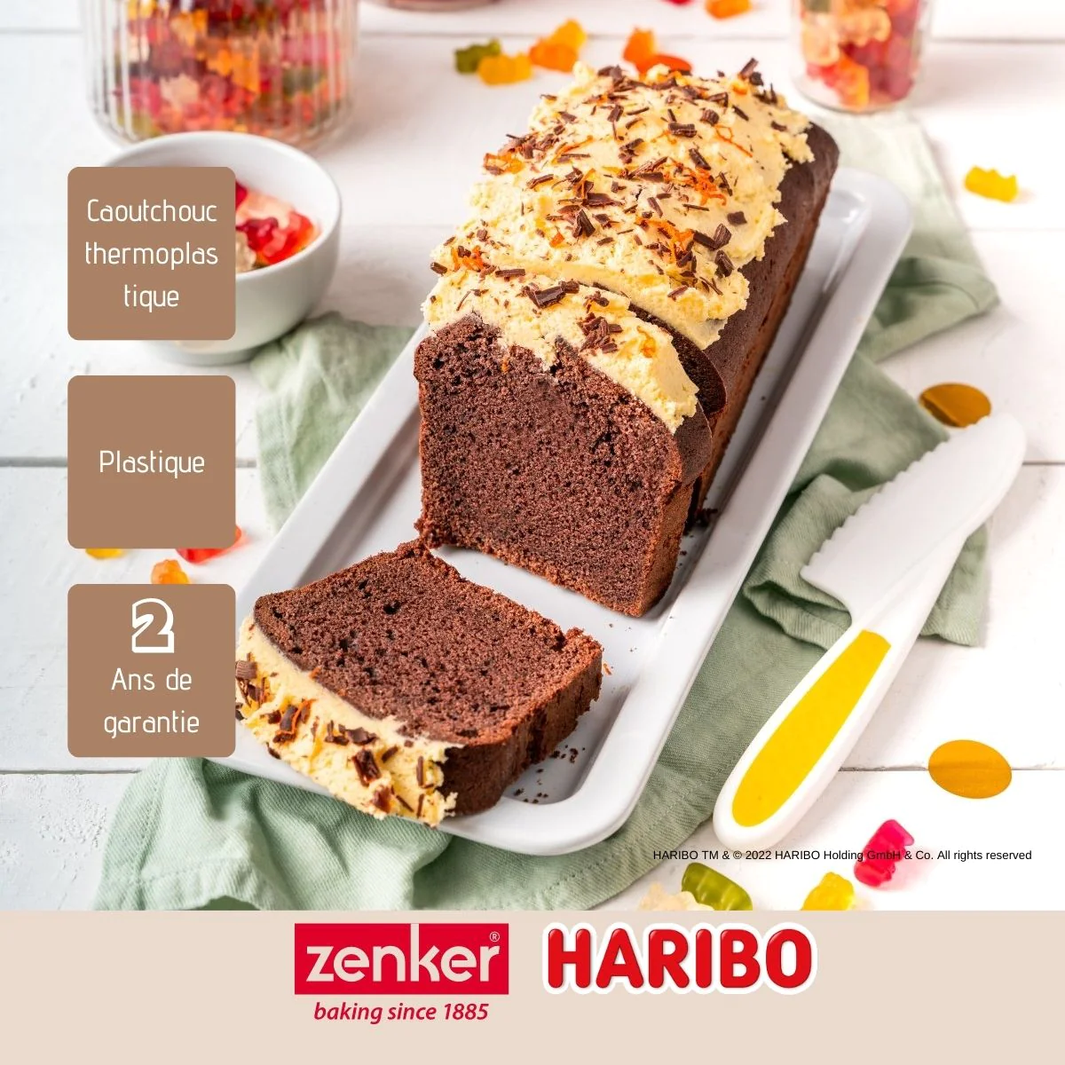 Couteau de cuisine pour enfant en plastique 22,2 cm Haribo