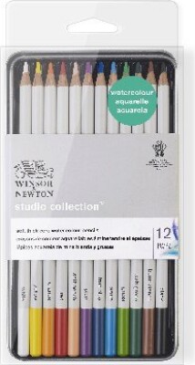 Winsor & Newton - Akvarel Farveblyanter Sæt - Studio Collection - 12 Farver