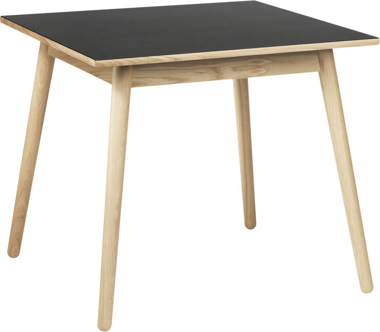 FDB Møbler C35A - Spisebord Eg natur sort linoleum