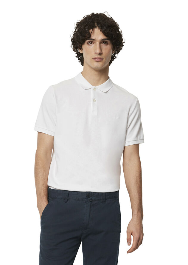 Marc O’Polo Polo, short sleeve, button placket, White
