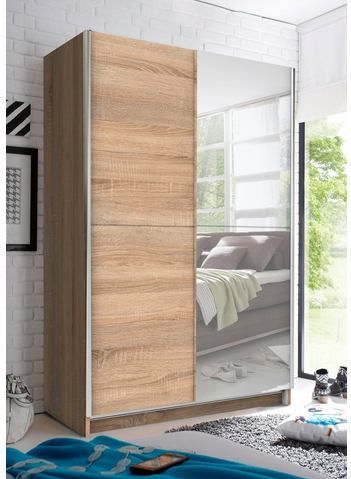 Licht-Eikenstructuur - Kastonderdeel - Zilverkleurige Grepen - Wit Binnendecor