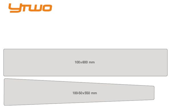 Kit de Protections YTWO Top Tube/Tube Diagonale (2 pieces) 0.30mm Clair
