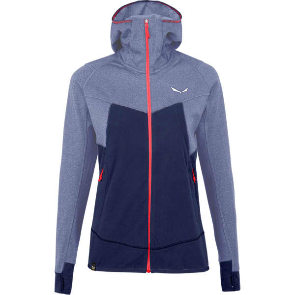 Veste polaire randonnée SALEWA PUEZ HYBRID PL W FZ HDY NAVY BLAZER