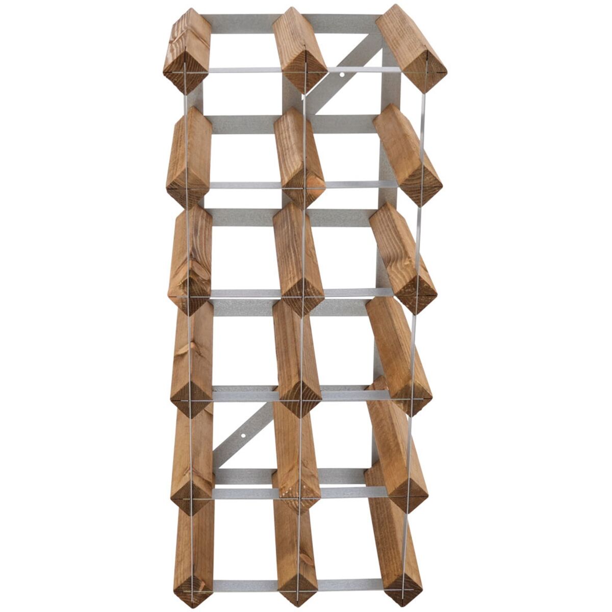 Vinstativ Påbyggingsbart 15 flasker Light Oak