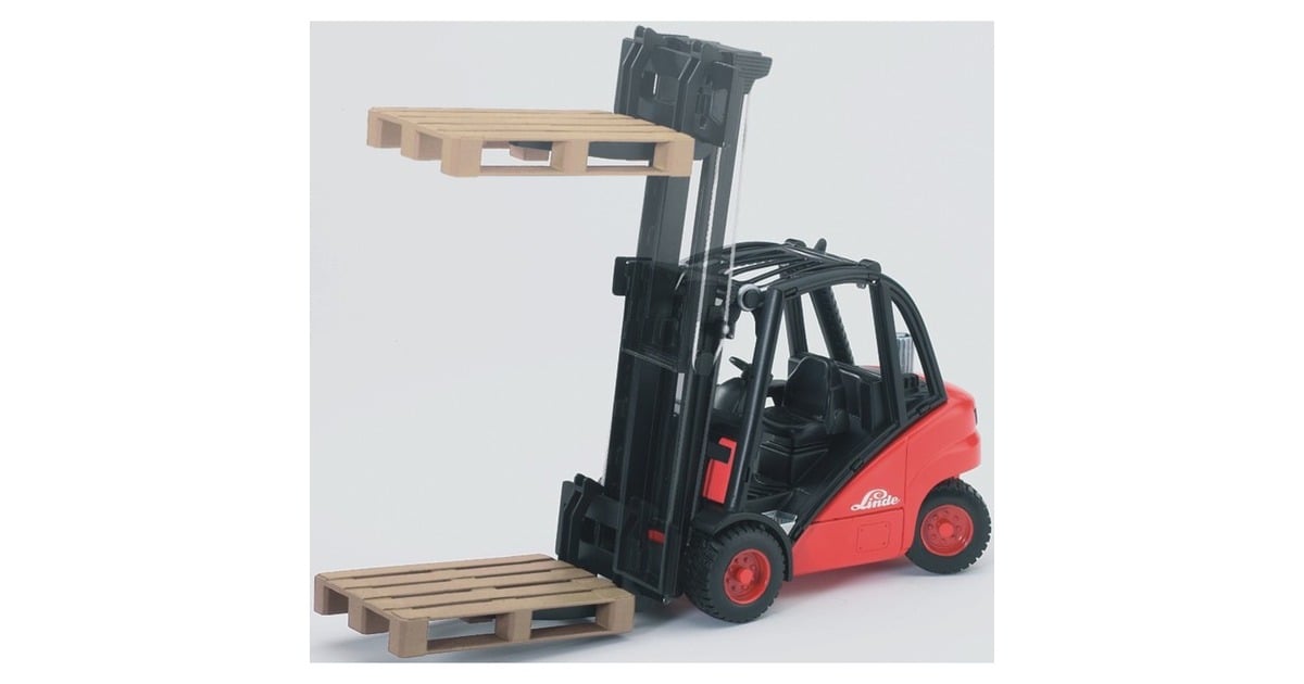 bruderLinde Heftruck H30D met trekhaak en 2 paletten Modelvoertuig  (02511)