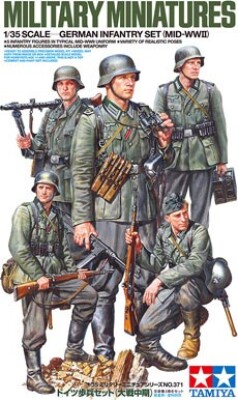 Tamiya - German Infantry Set Mid-Wwii - Model Figurer - 1:35 - 35371