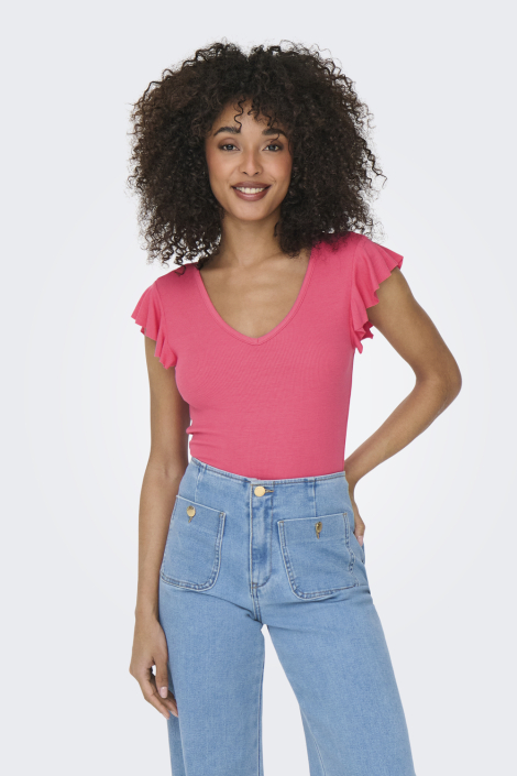 Only roze dames t-shirt