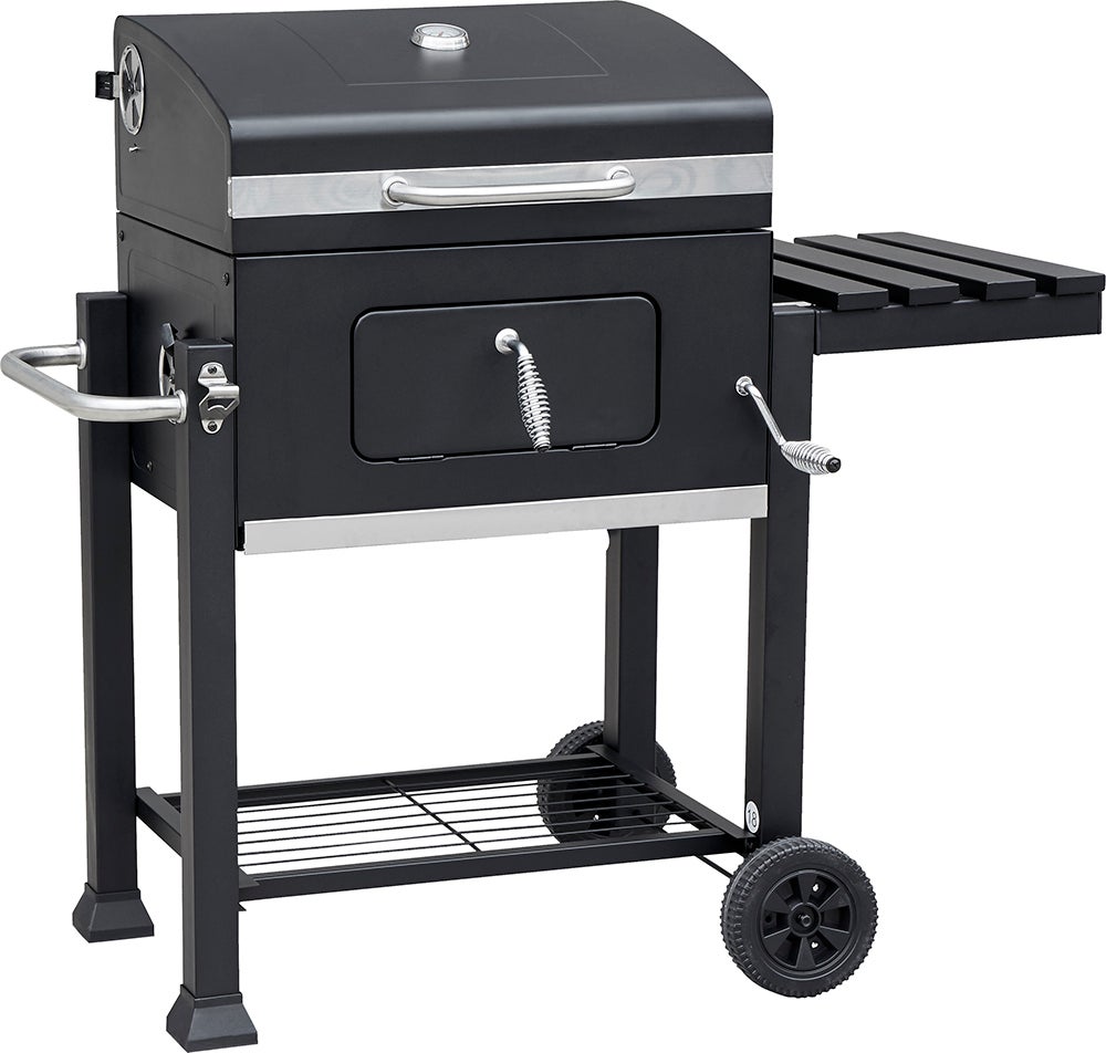 Intratuin houtskool barbecue Topgrill zwart 113 x 64 x 107 cm