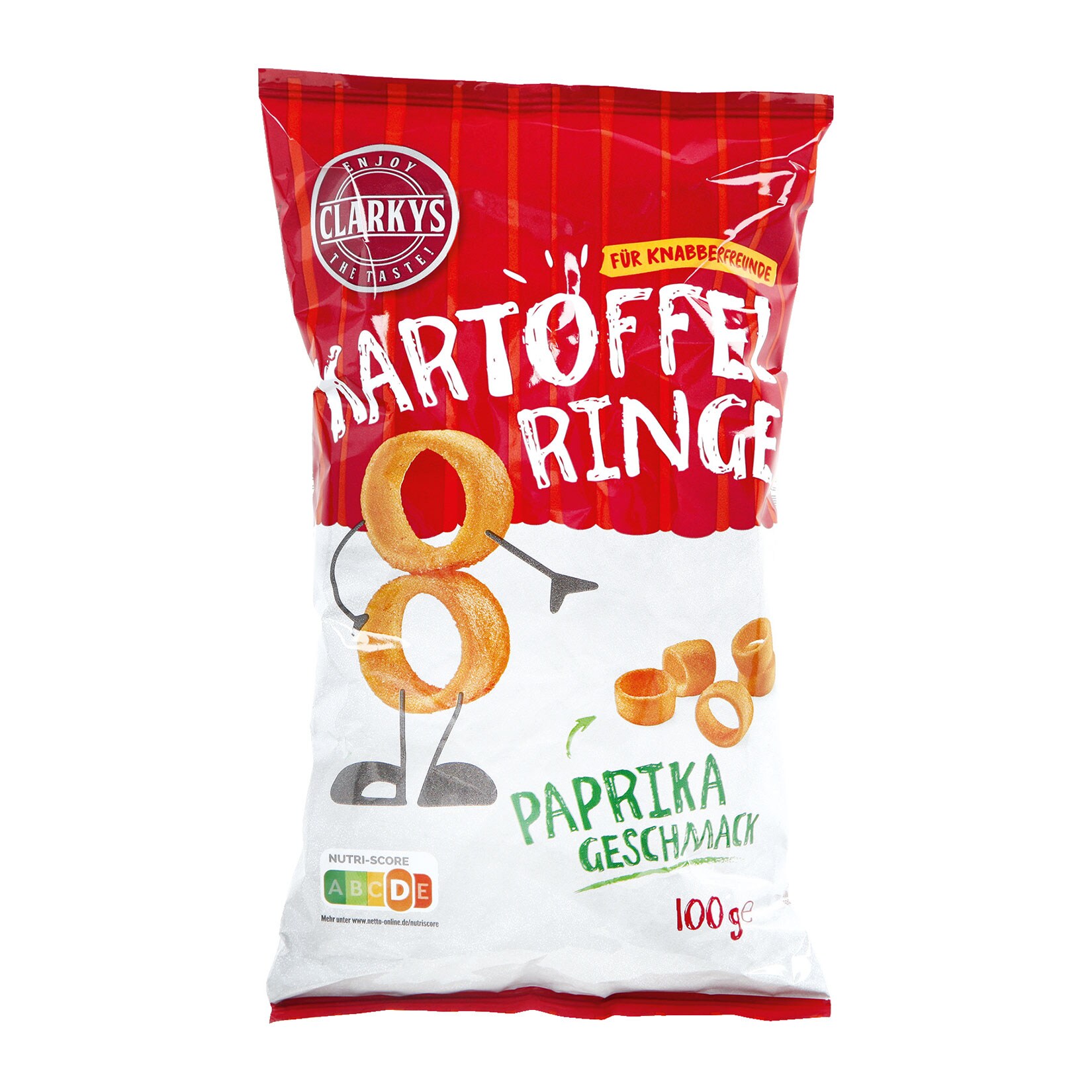 Clarkys Kartoffel Ringe Paprika 100 g, 18er Pack