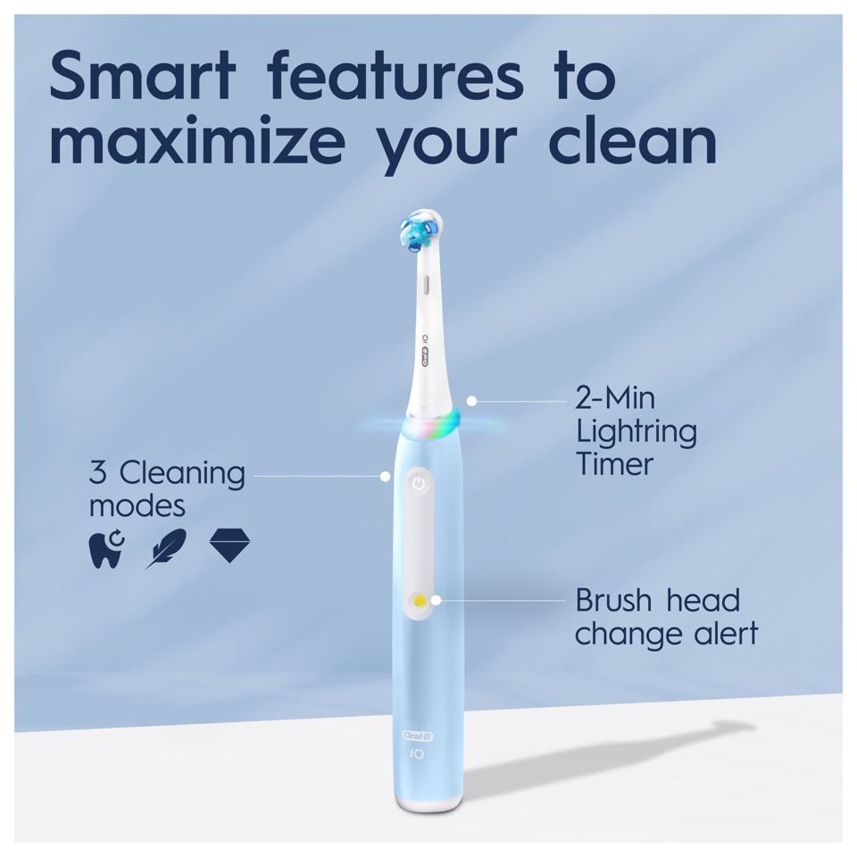 Oral-B - iO3S Isblå Elektrisk Tandbørste