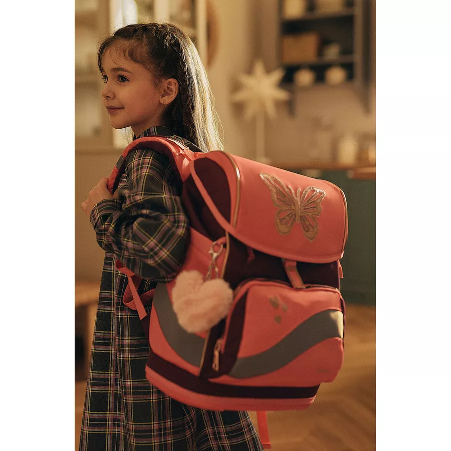 Belmil Schulrucksack Premium Smarty Plus Schulranzen Coral