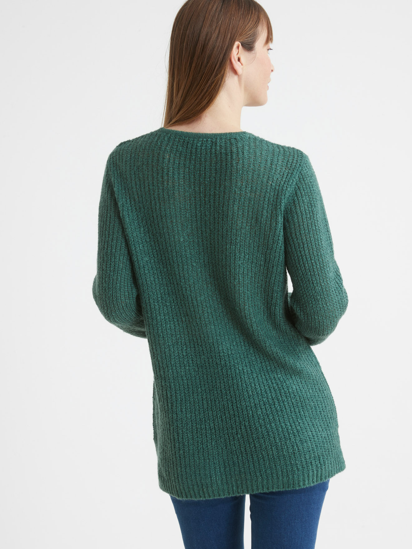 Pull-tunique côtes perlées