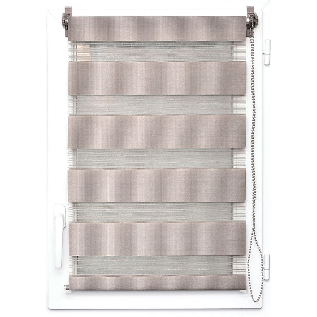 Store enrouleur jour nuit taupe 75x180cm