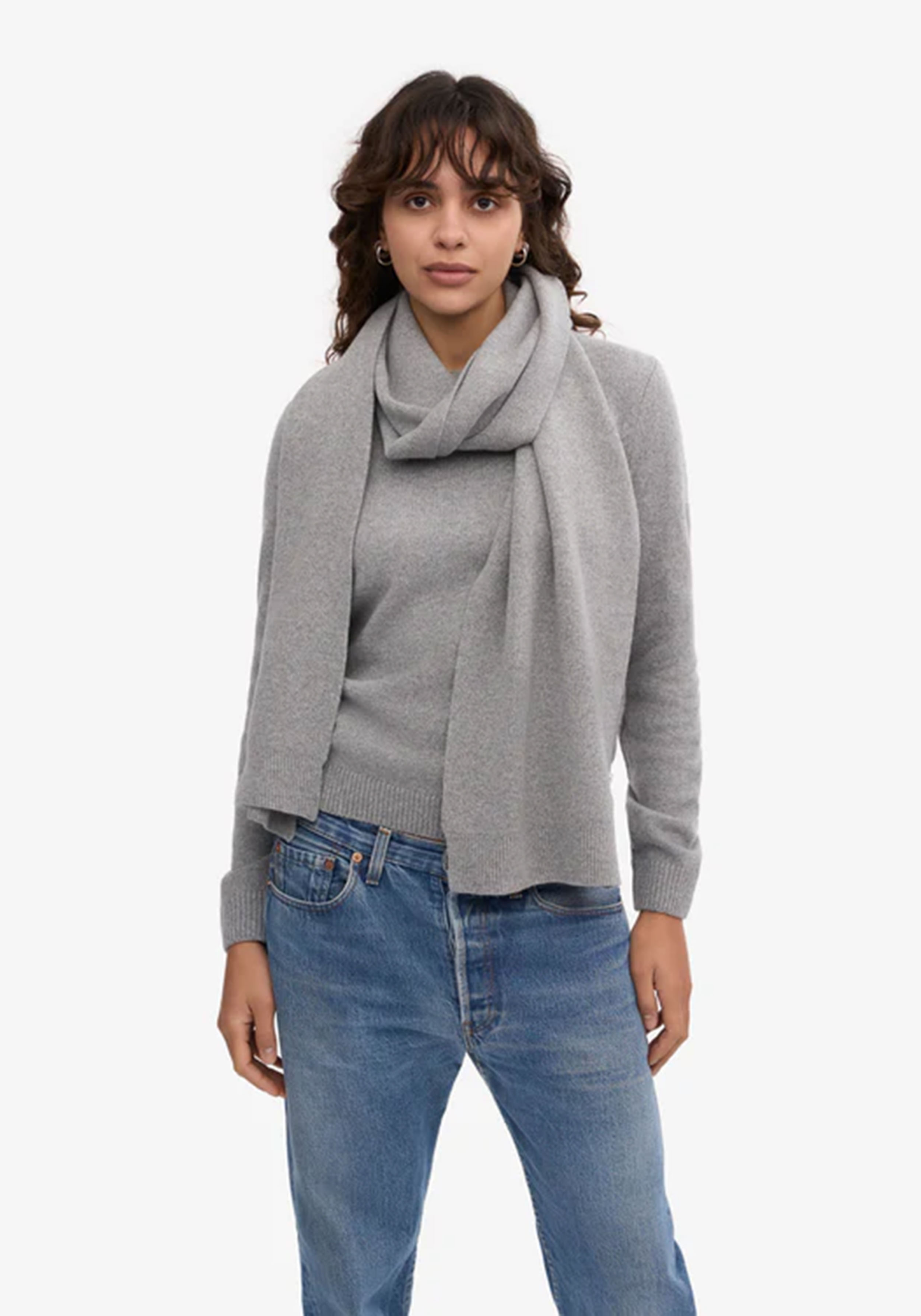 Colorful Standard Merino-Wollschal Heather Grey