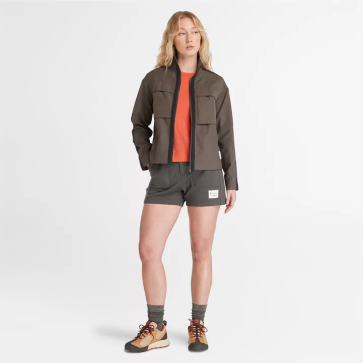 Short chino Timberland x Icebreaker en tissu éponge de laine mérinos pour femme en gris foncé
