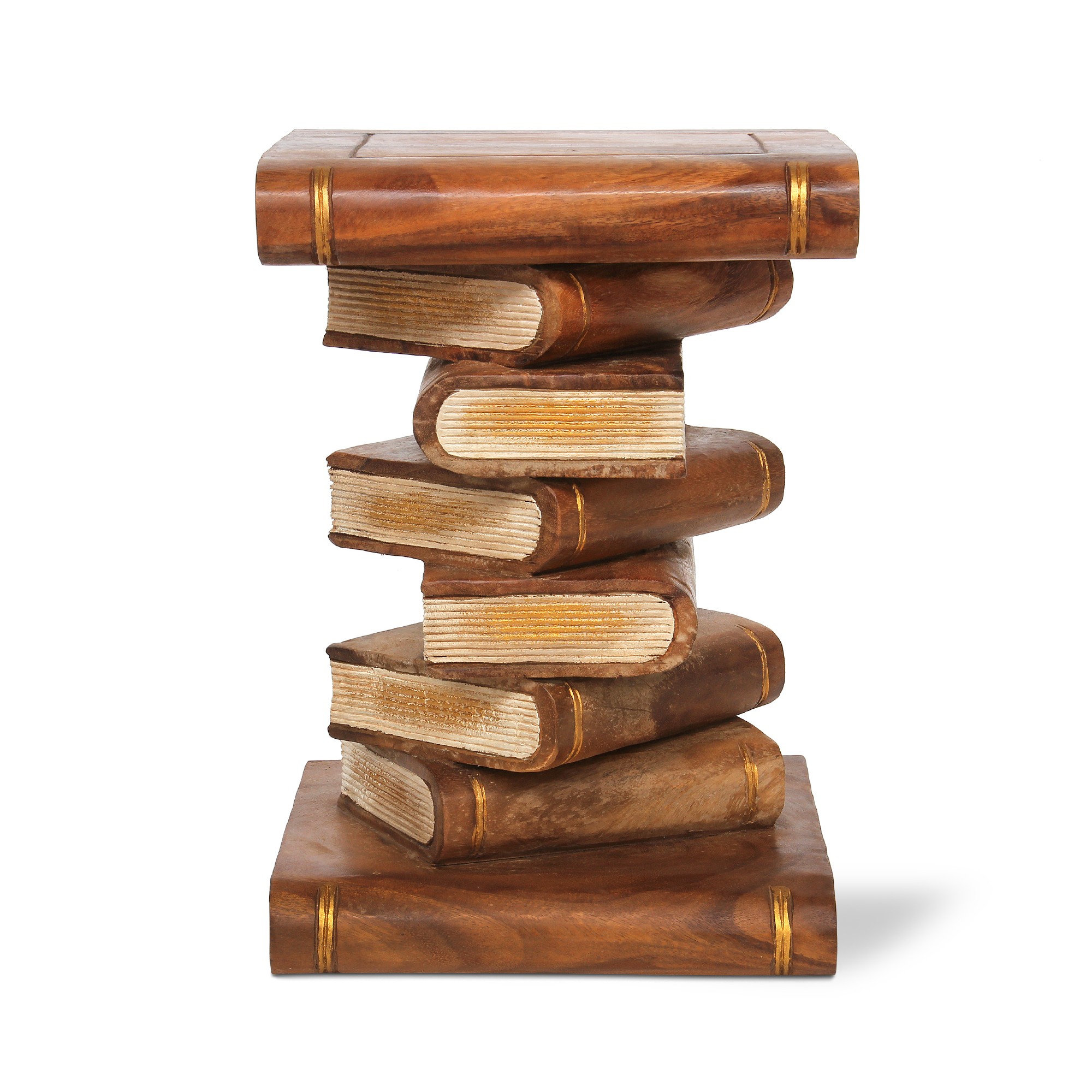 Bücherstapel, natur, T 35 cm, B 35 cm, H 38 cm von fischer's lagerhaus