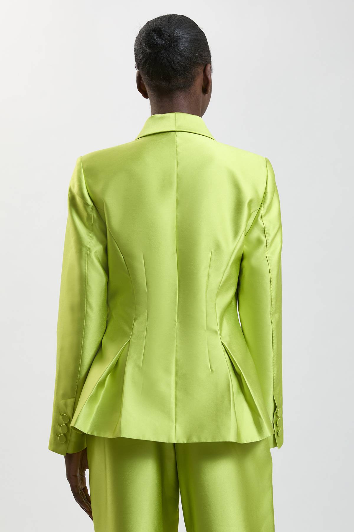 KarenMillen Blazer Croisé En Sergé Satiné À Simple Boutonnage