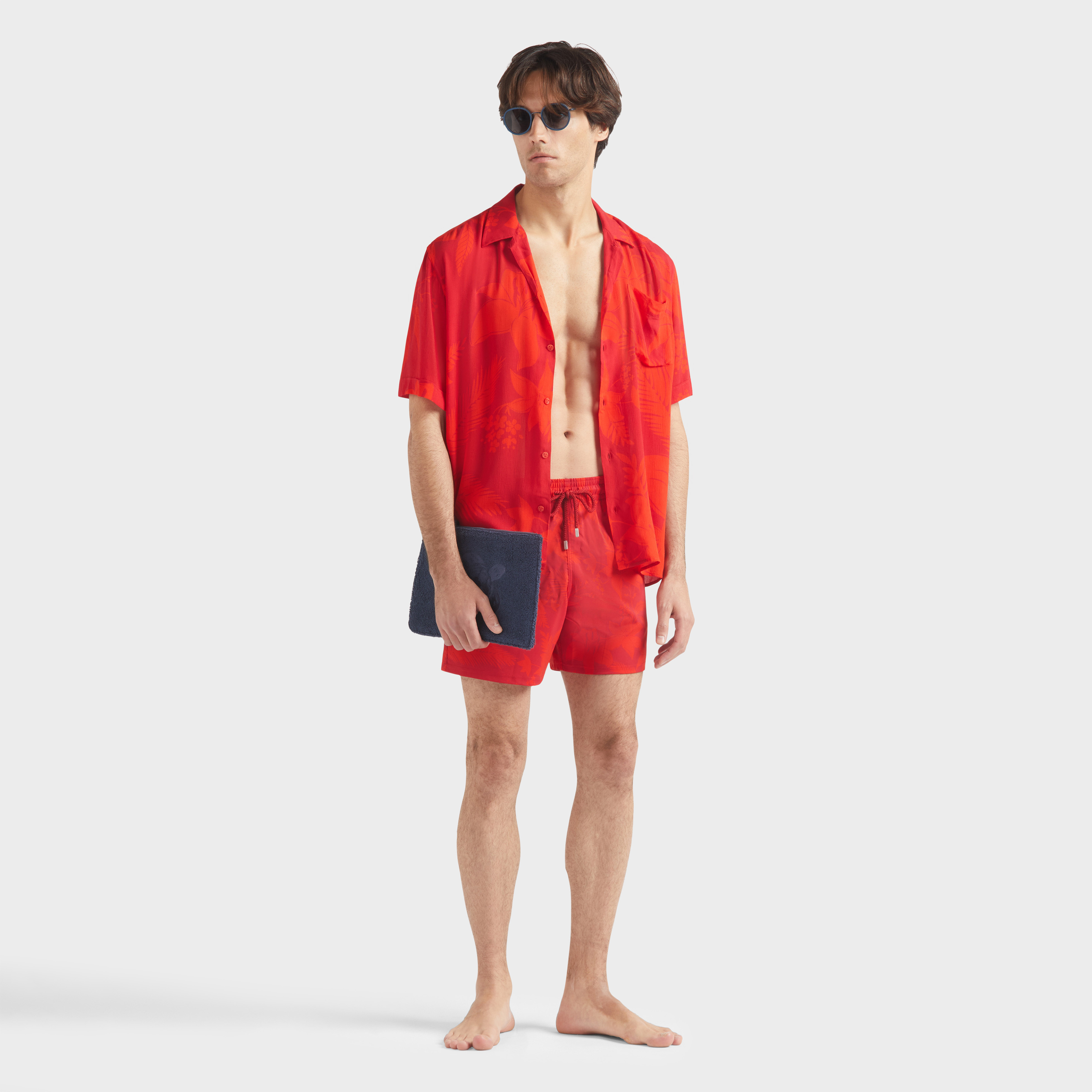 Maillot de bain court stretch homme Flower Power