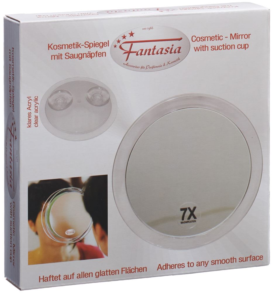 HERBA Spiegel Vergrösserung 7fach 15cm 2 Saugnäpfe 1 Stk