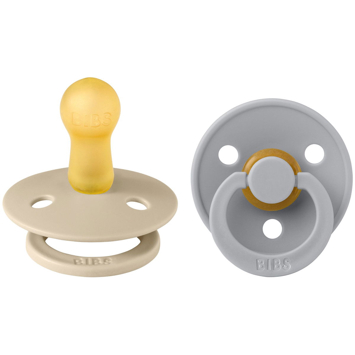 BIBSBIBS   Schnuller Colour Latex Round 2er Pack vanilla/cloud 6-12M