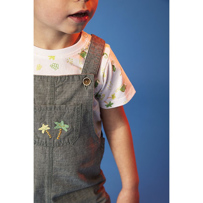 T-shirt manches courtes en jersey imprimé grenouilles pour bébé garçon - Blanc