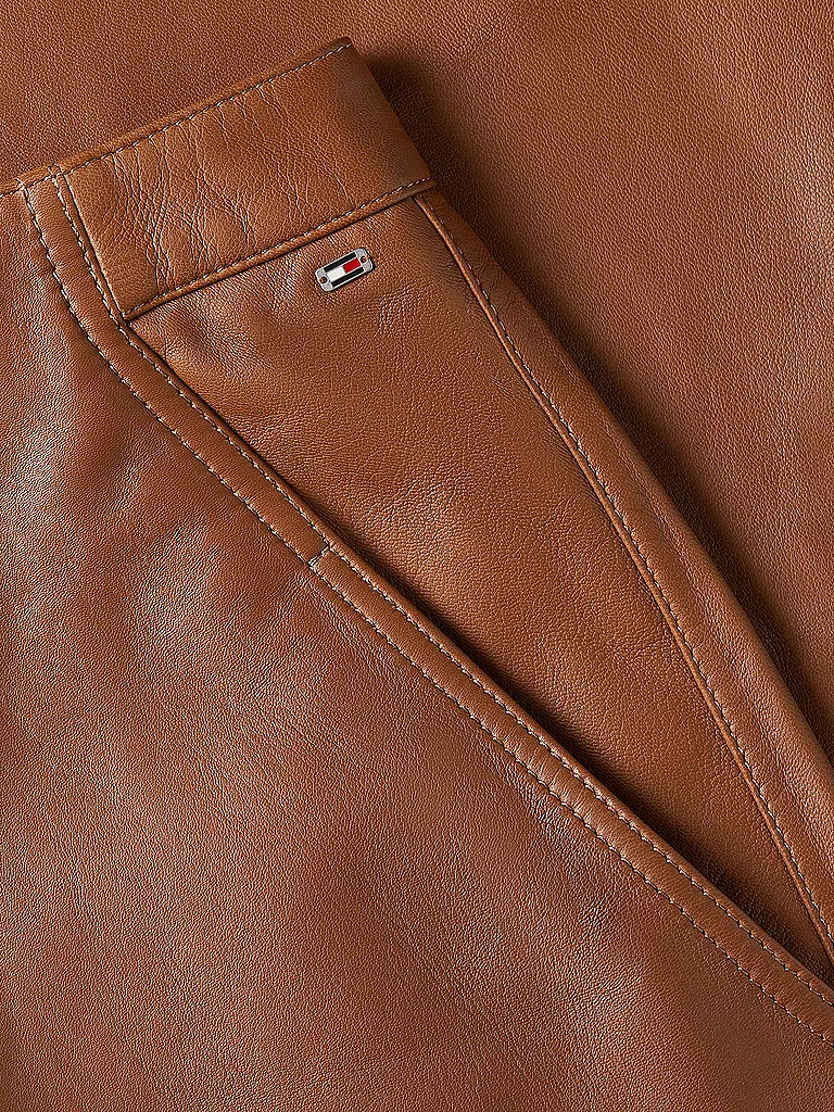 TOMMY HILFIGER Lederrock  braun