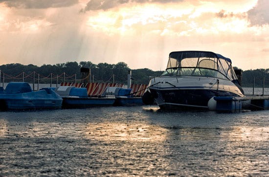 Boot fahren auf der Müritz
