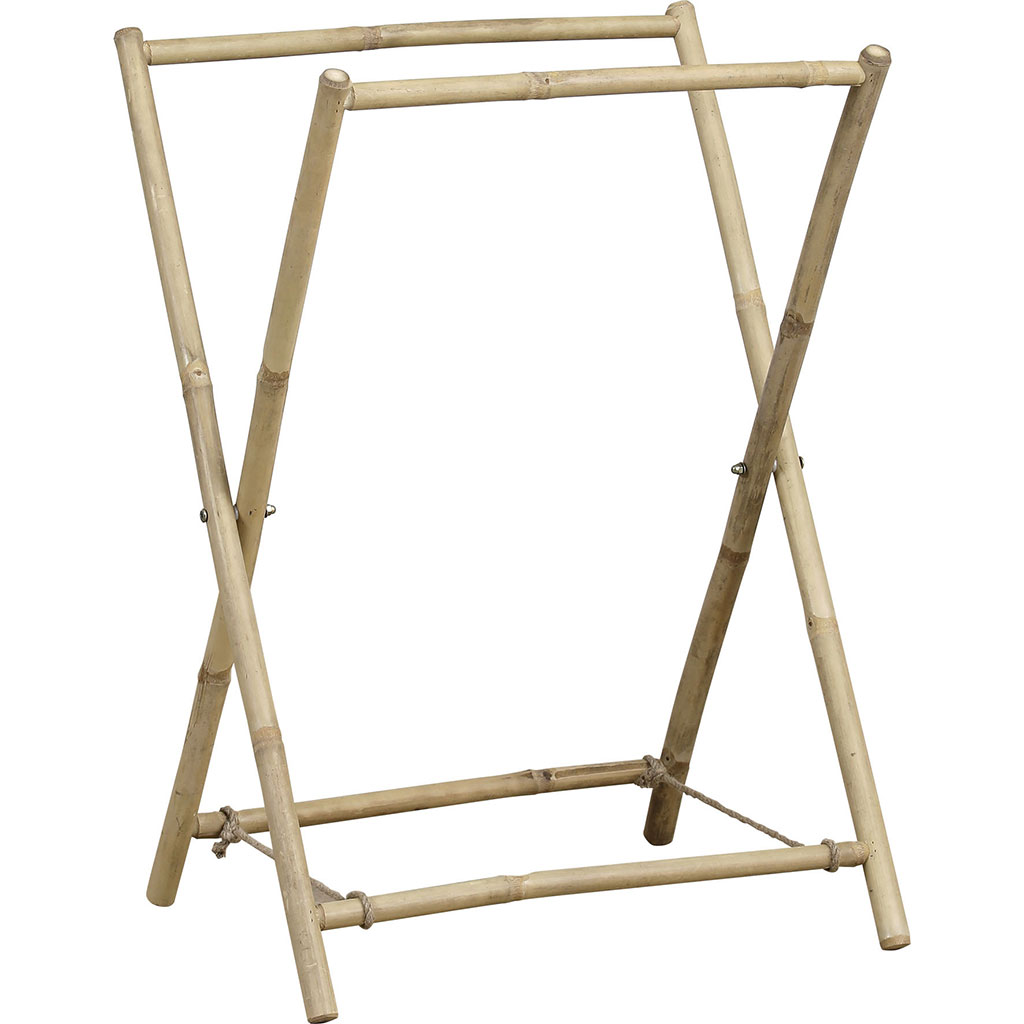 Porte serviette pliable bambou 59x86.5x40cm