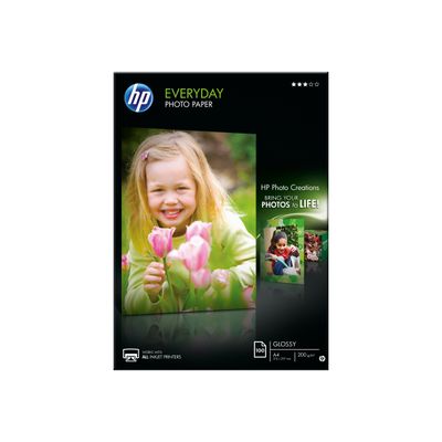 HP - Papier photo brillant - A4 - 200 g/m² - 100 feuilles