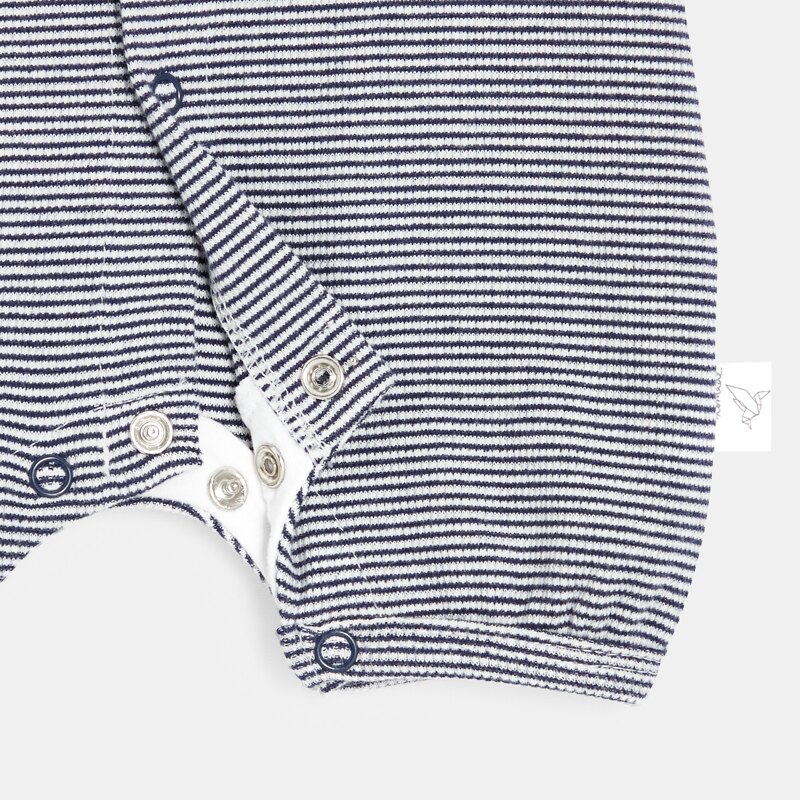 Combishort bébé en coton bio bleu Absorba Bleu