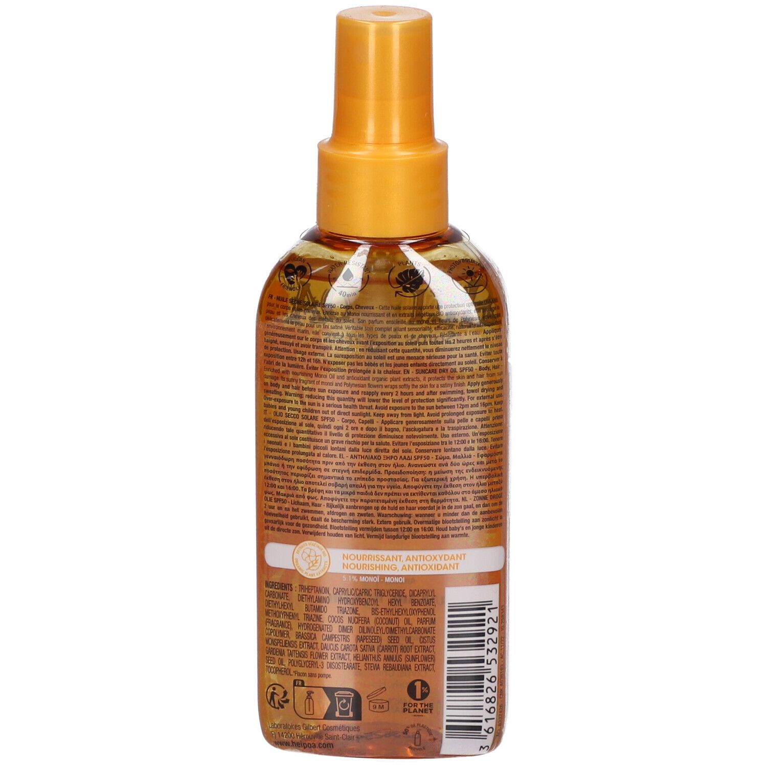 HEI POA® Monoï Sonnenschutz-Trockenöl SPF50