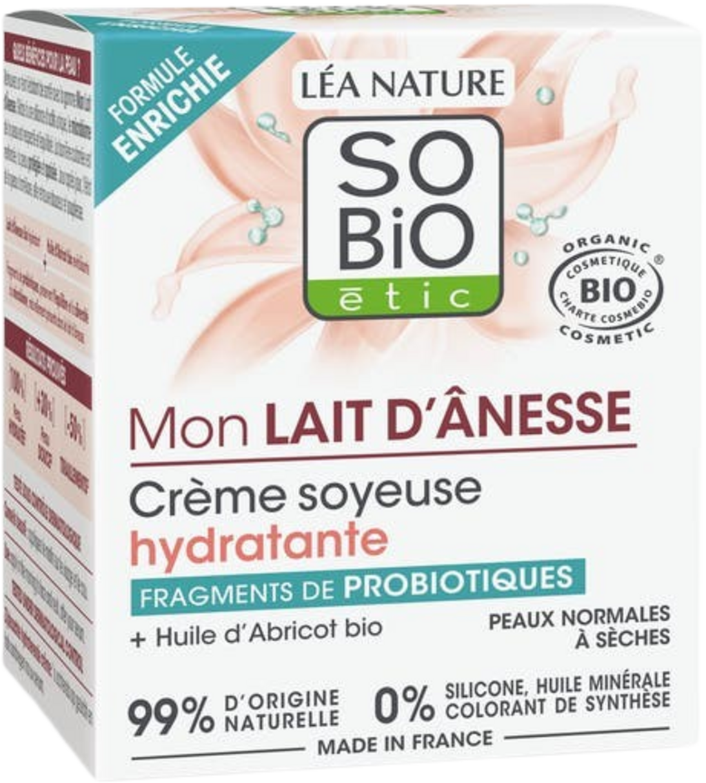 LÉA NATURE SO BiO étic  Eselsmilch Seidige Feuchtigkeitscreme, 50 ml