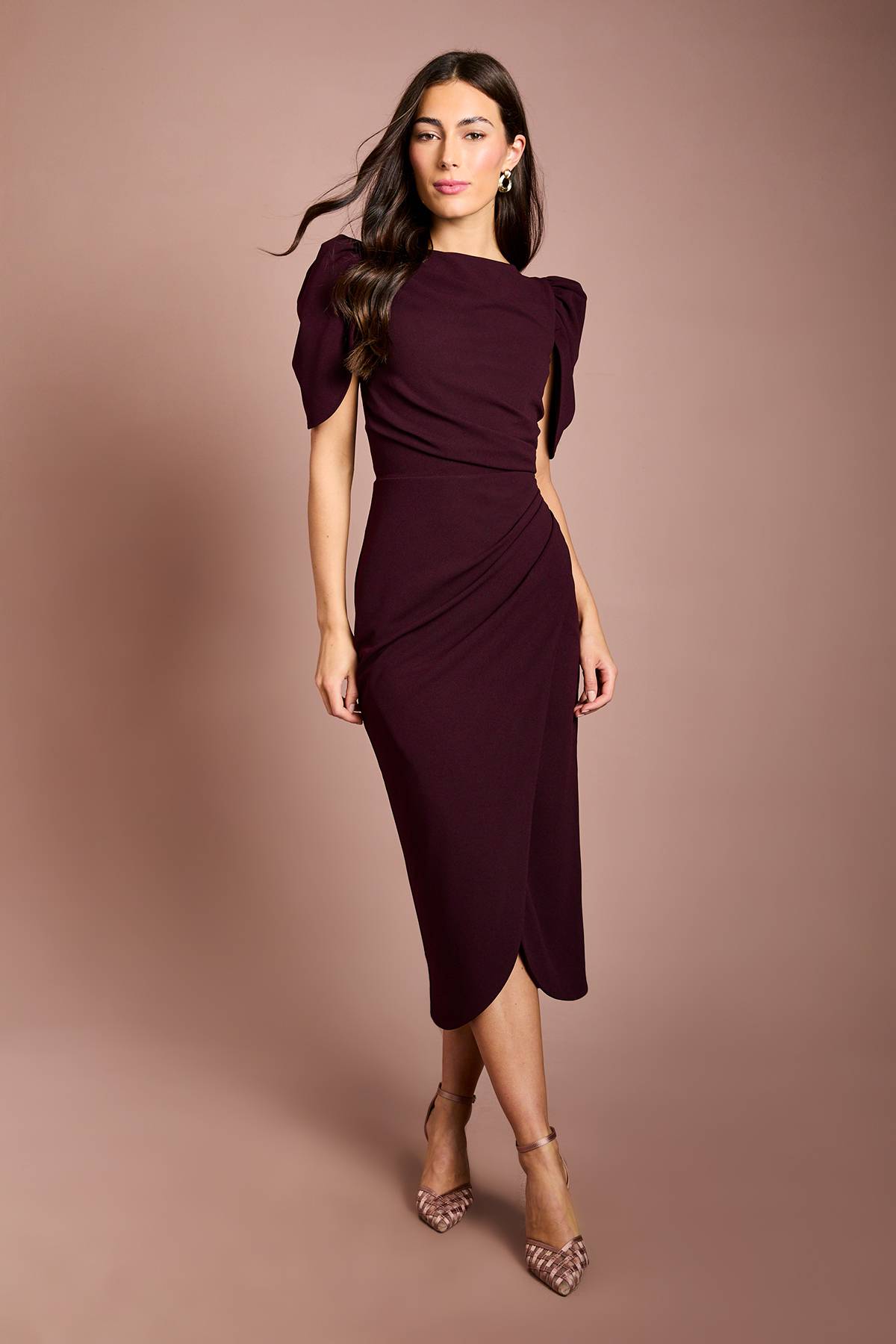 Coast Robe Midi En Crêpe Avec Détail Plissé