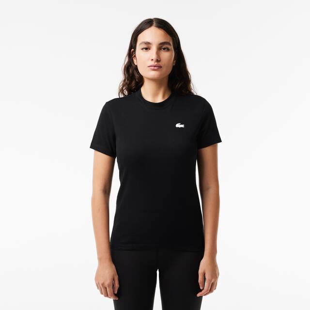 T-shirt jersey technique de coton biologique ultra-dry T-Shirts - Noir - Lacoste - Femme
