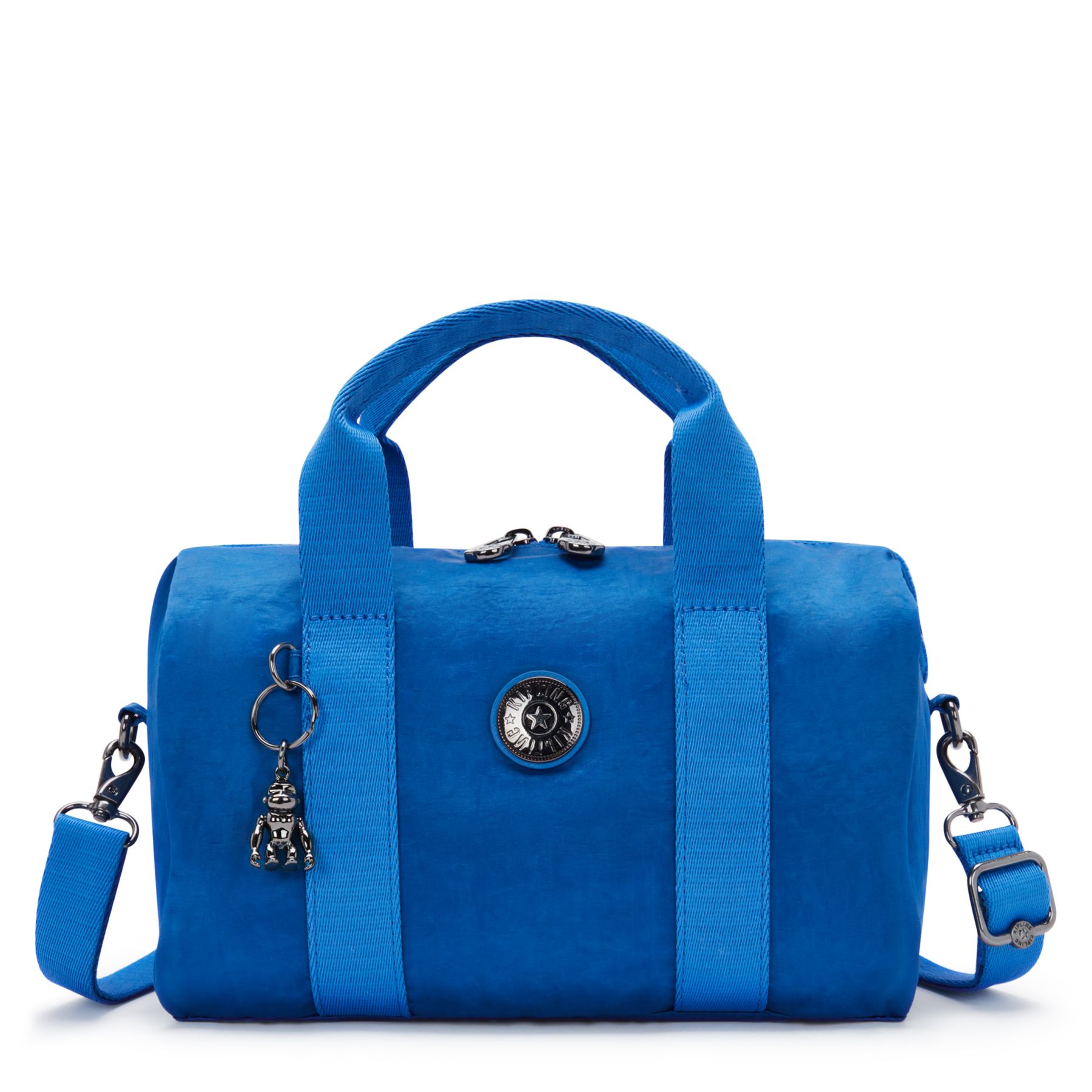 BINA M Sac à main de taille moyenne avec bandoulière ajustable amovible - Satin Blue