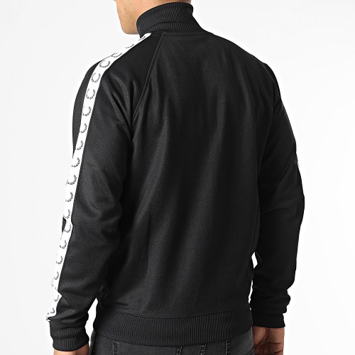 Veste Zippée A Bandes J4620 Noir