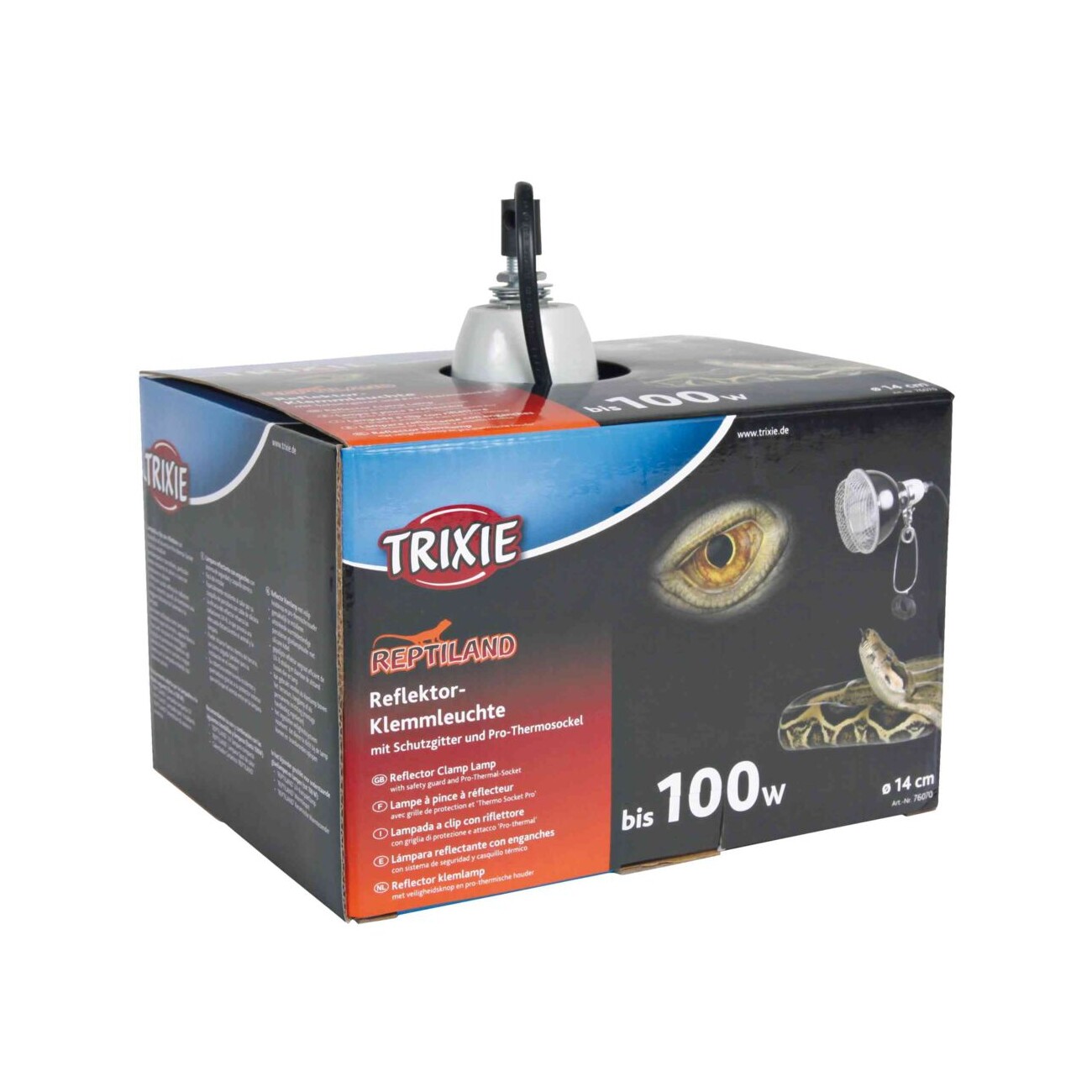 Trixie Reflektor-Klemmleuchte mit Schutzgitter